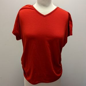 Red v neck with lace back